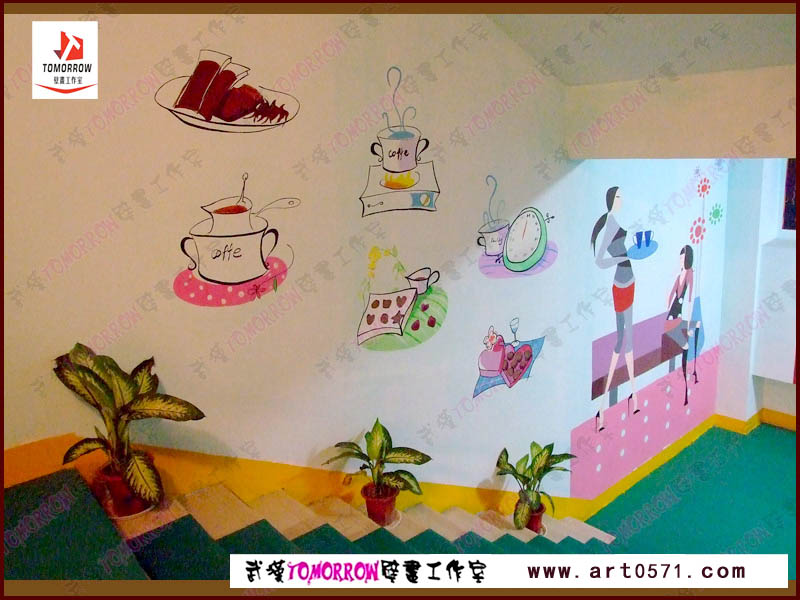 餐厅墙绘