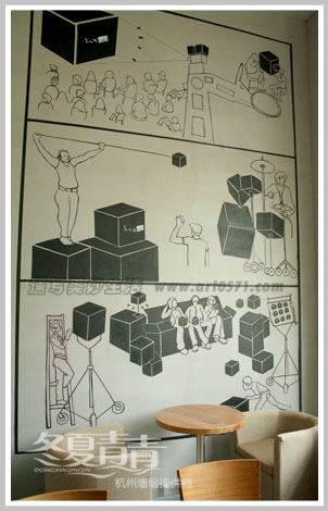 咖啡厅墙绘