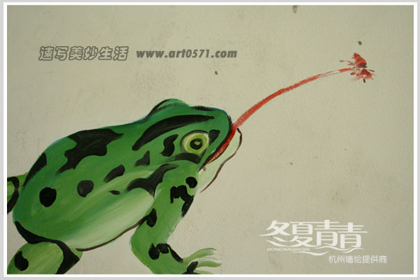 墙绘图案 青蛙