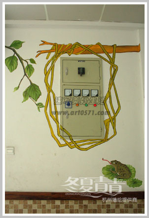 动物园两栖馆墙绘