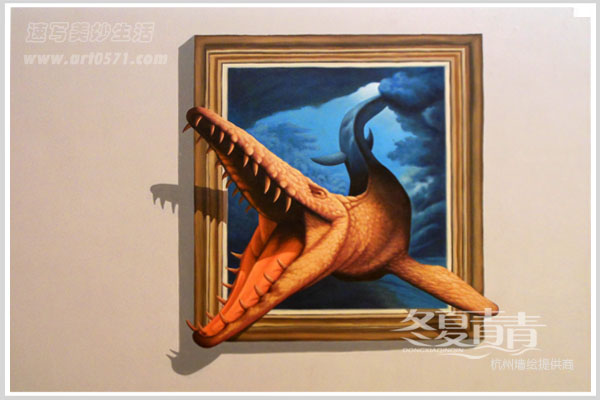 3D立体画海怪 湖州3d艺术展