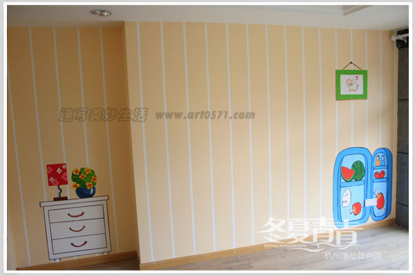 清迹墙绘 冬夏青青墙绘