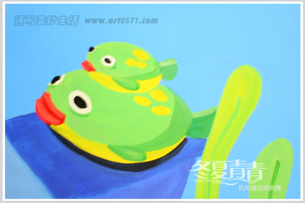 海底鱼手绘墙绘