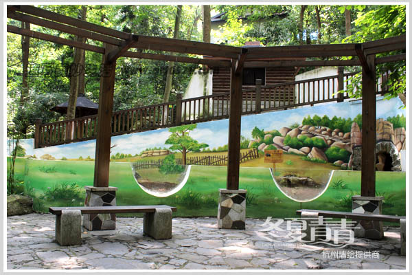 动物园墙绘 冬夏青青墙绘