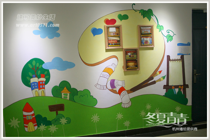 笕桥小学墙绘 学校墙绘