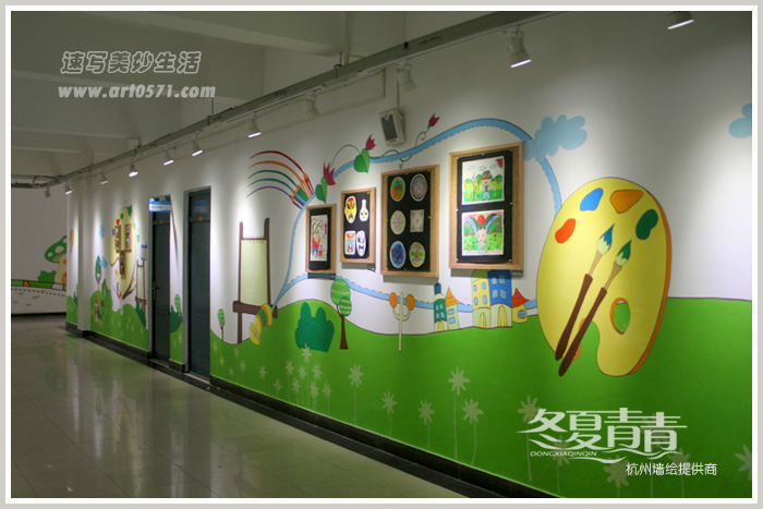 笕桥小学墙绘 幼儿园墙绘