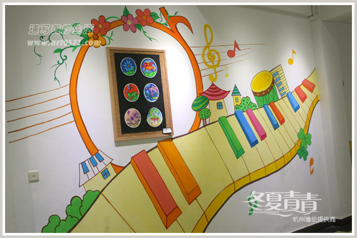 笕桥小学墙绘 幼儿园墙绘