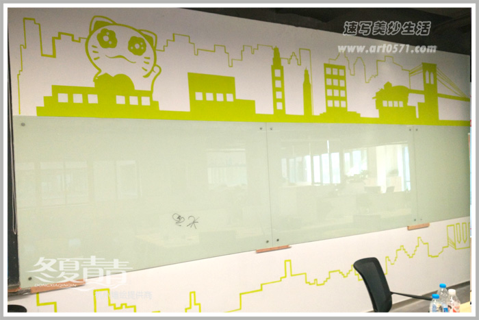 办公室墙绘 杭州梦想小镇墙绘 杭州铜掌柜墙绘